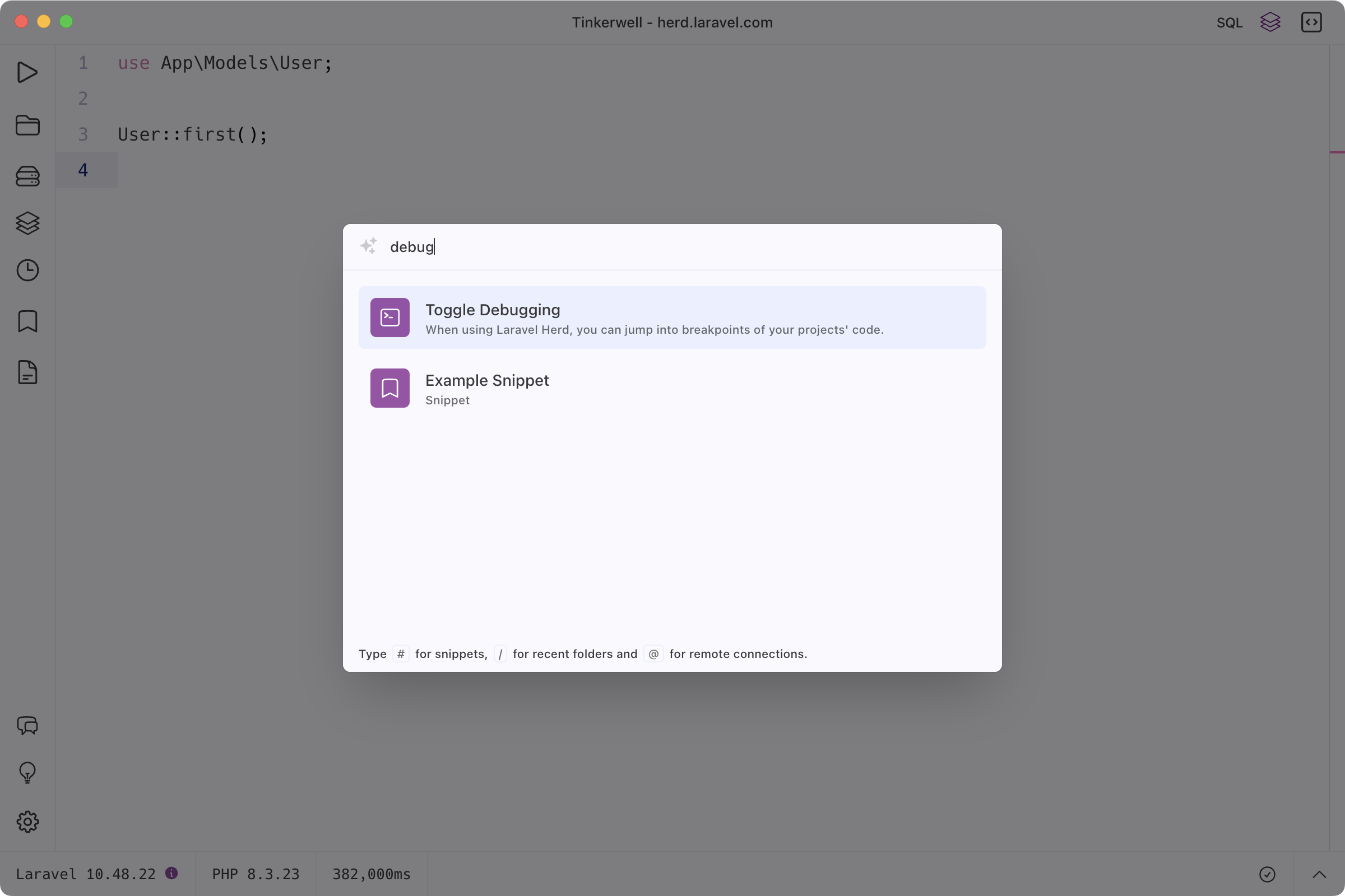 Command Palette Example